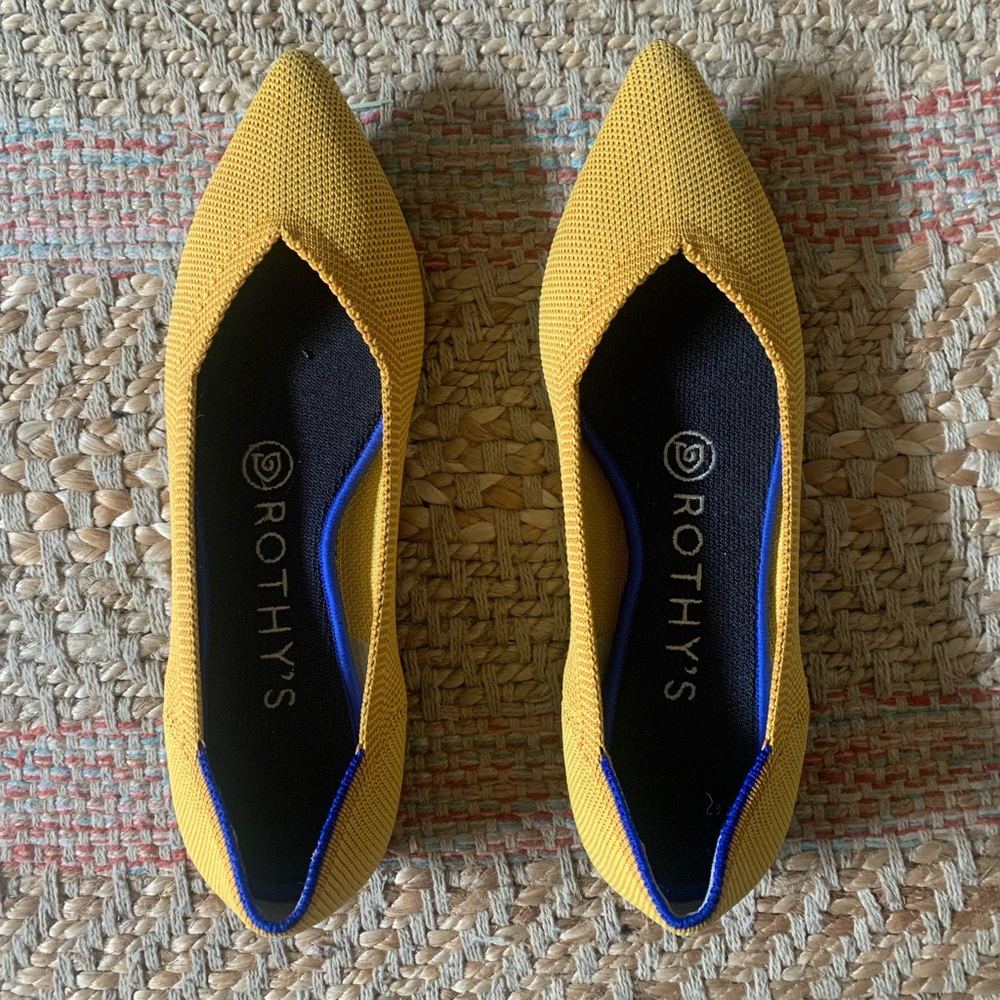 Rothy’s Point yellow shoe